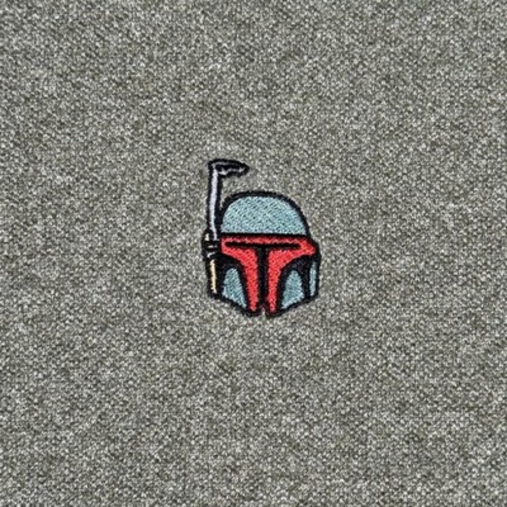 Disney Parks Star Wars Boba Fett Polo Shirt Mens XL Green 100% Cotton Golf - Picture 2 of 9